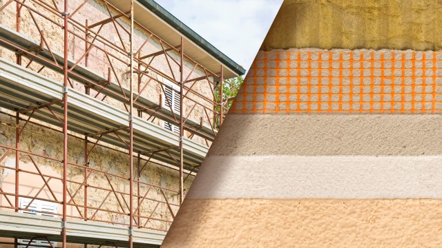 Verschiedene Dämmungen eines Hauses, deren Sanierung staatlich gefördert wird Verschiedene Dämmungen eines Hauses, deren Sanierung staatlich gefördert wird